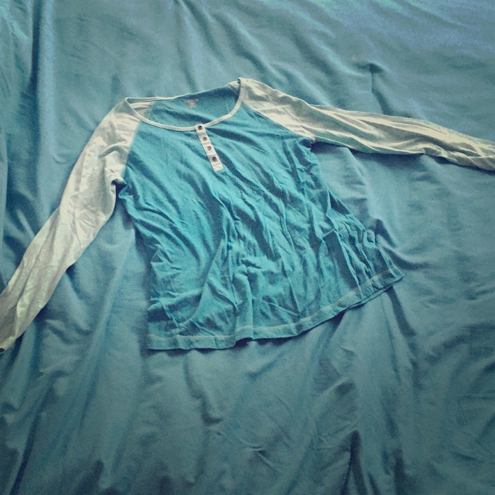 Long sleeve indigo shirt